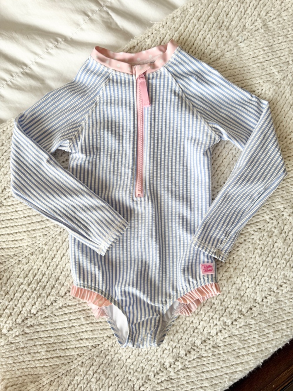 Ruffle Butts rashguard swimsuit set size 5 little girl
